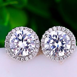 2ct LAB DIAMOND LUXURY STUB EARRINGS